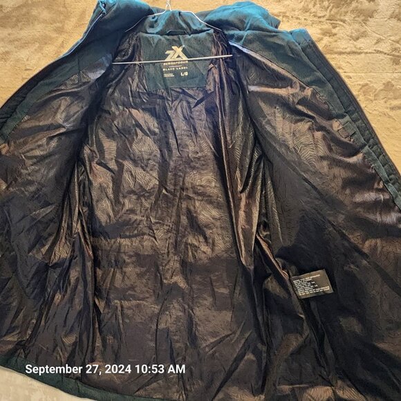 ZeroXposur Women Green Jacket Black Label Size Large Hooded Zip Pockets Lined - Picture 11 of 14
